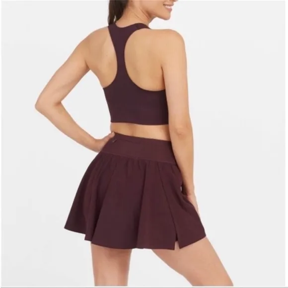 SPANX Get Moving Burgundy Athletic Skort