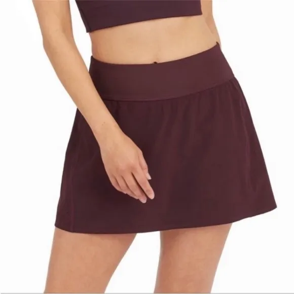 SPANX Get Moving Burgundy Athletic Skort