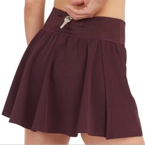SPANX Get Moving Burgundy Athletic Skort