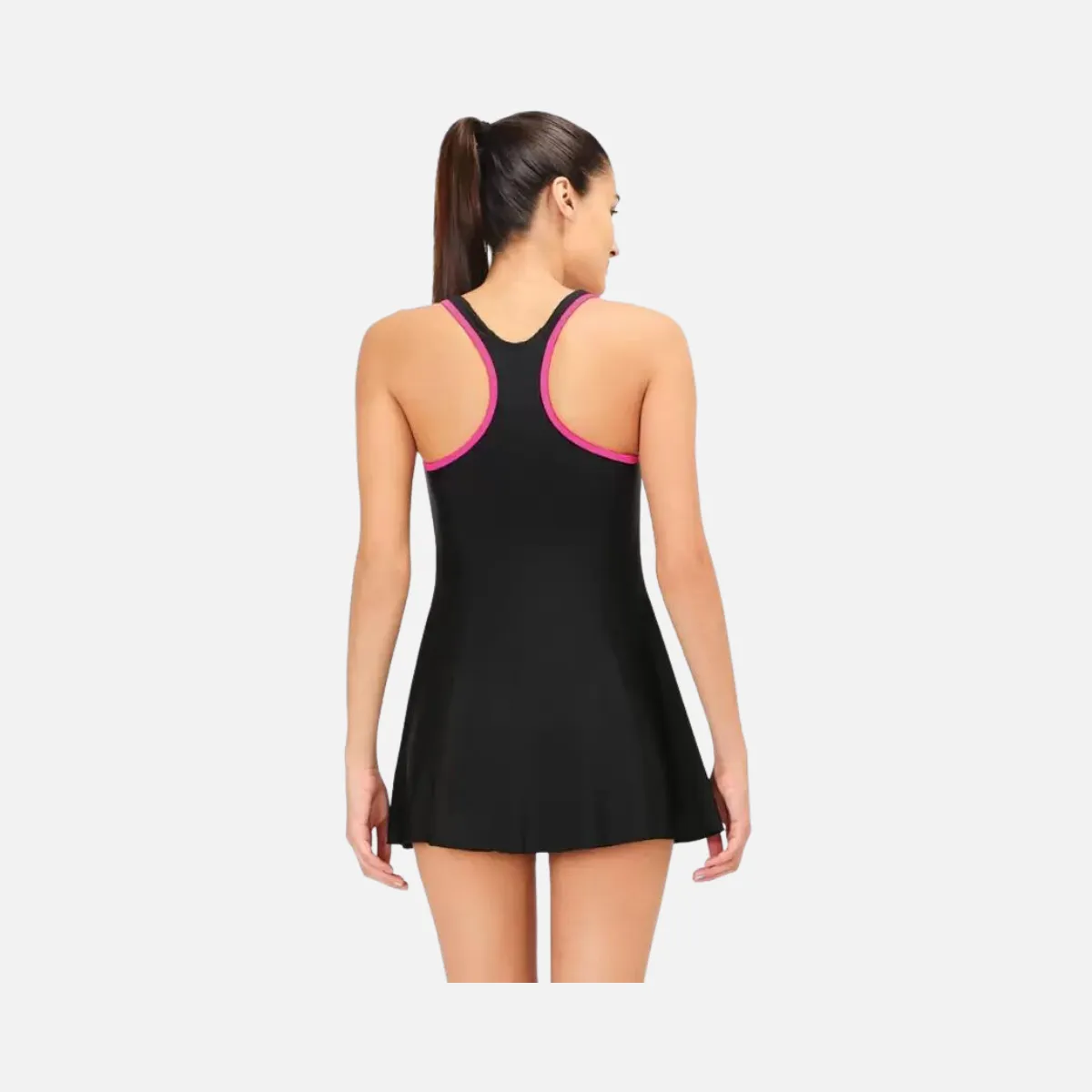 Speedo Racerback Women's Swimdress boyleg -Black/Electric Pink