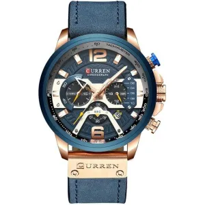 Sports Watch Men Fashion Leather band with Calendar for Men