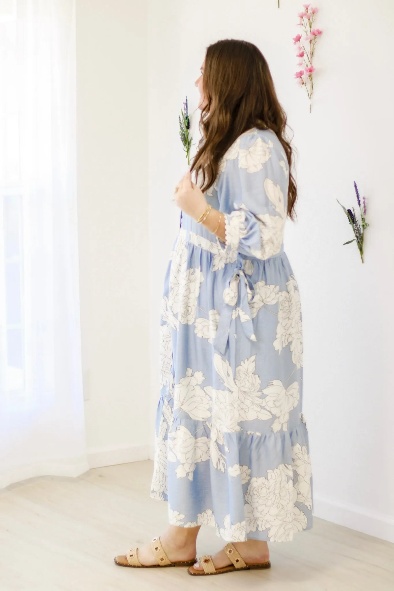 Spring Blooms Midi Dress