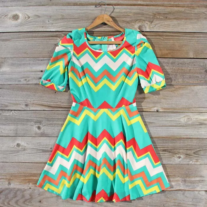 Spring Song Chevron Dress