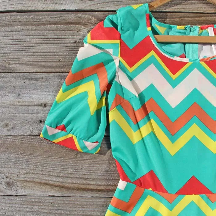 Spring Song Chevron Dress