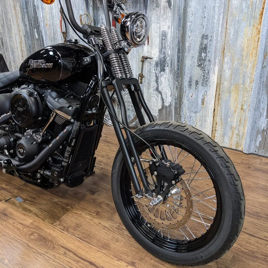 Springer Front End Kit Harley Davidson 2018-2021 M8 Softail Standard & Street Bob Stock Length Black