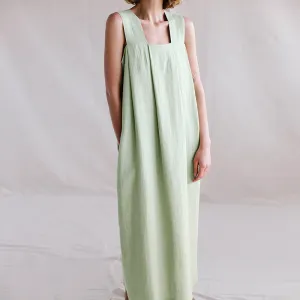 Square Neck Sleeveless Loose Long Dress