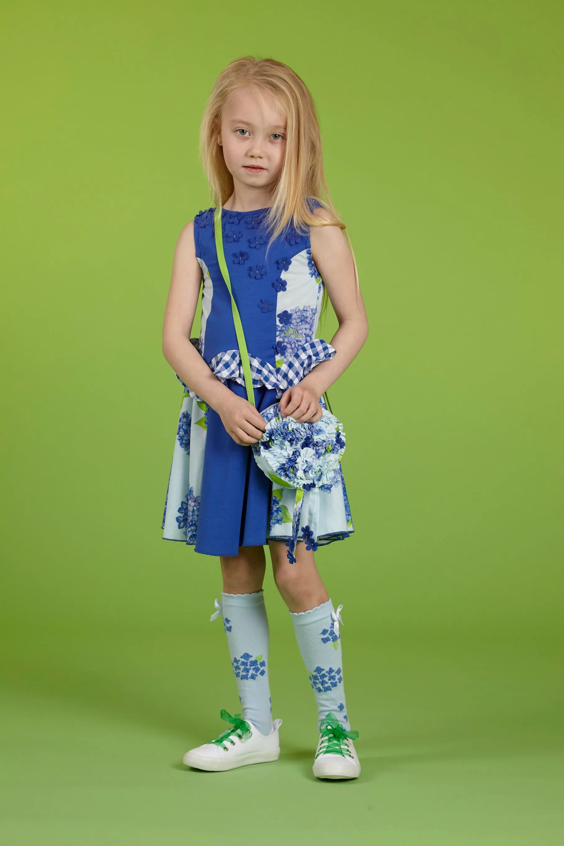SS18 A*Dee Girls Dale Two-Tone Jersey Dress