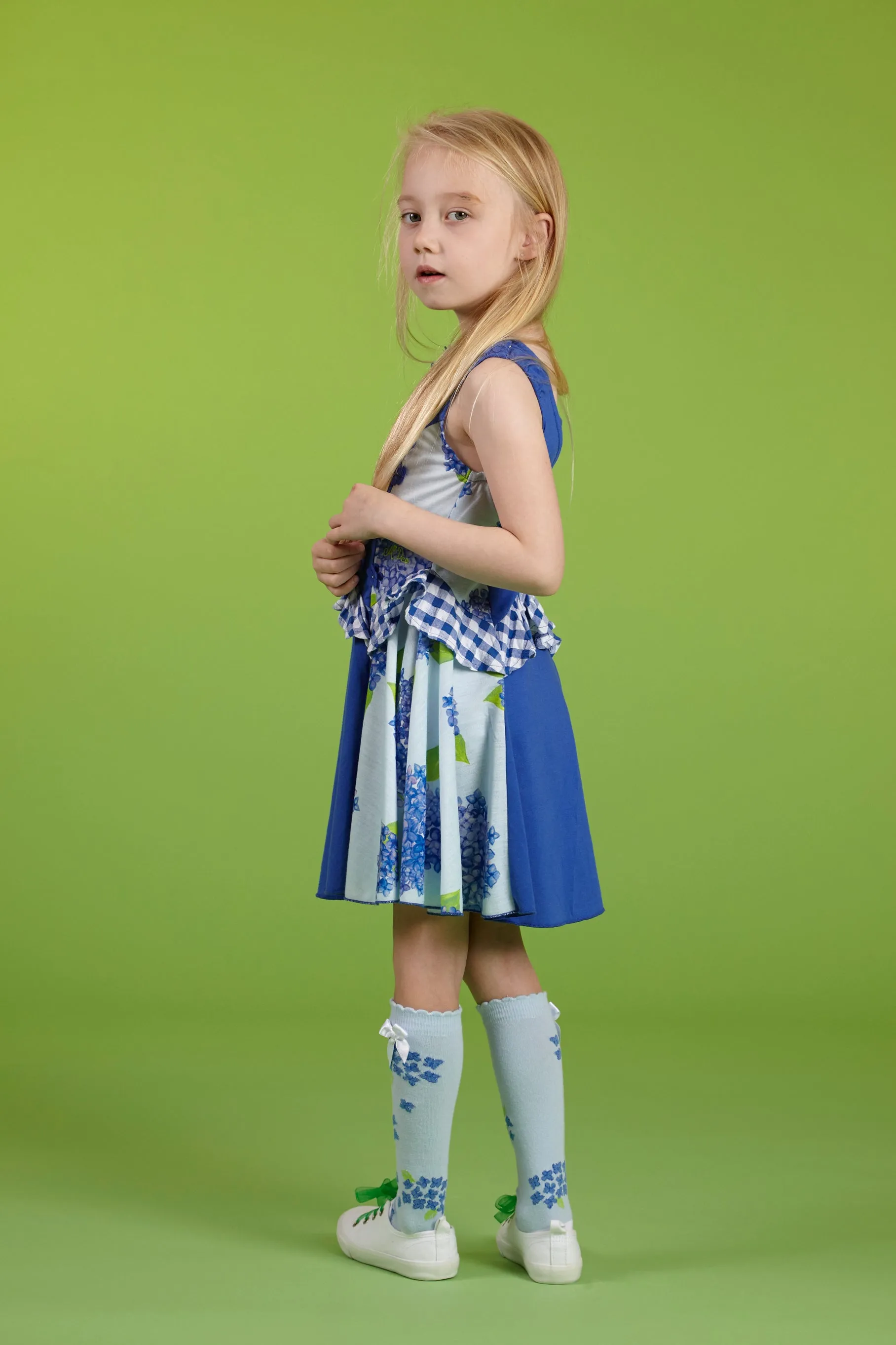 SS18 A*Dee Girls Dale Two-Tone Jersey Dress
