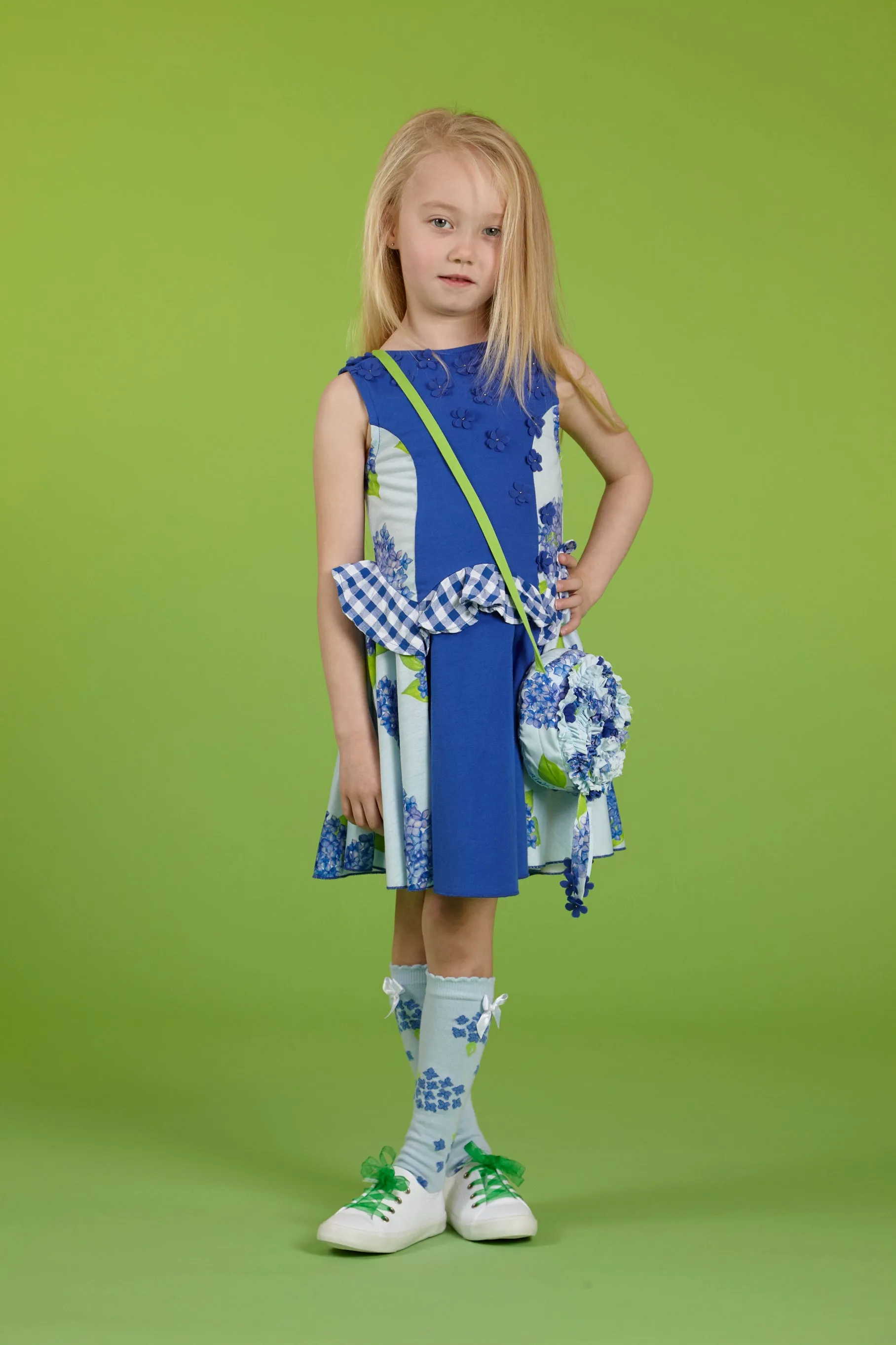 SS18 A*Dee Girls Dale Two-Tone Jersey Dress