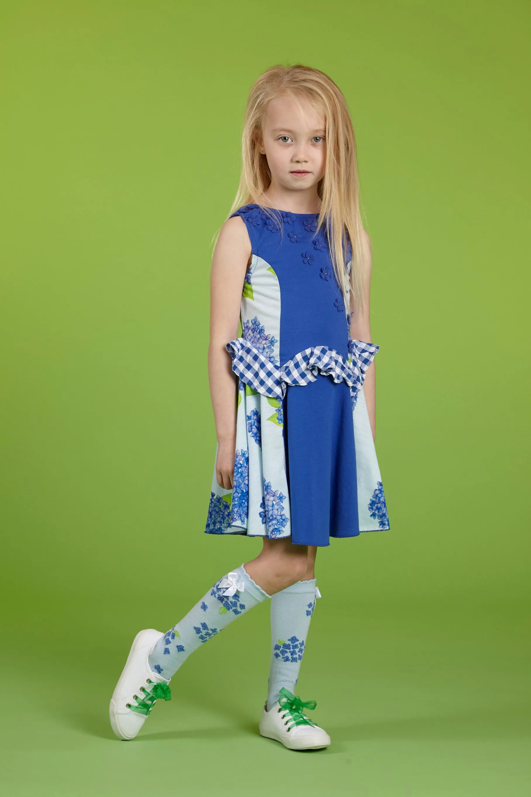 SS18 A*Dee Girls Dale Two-Tone Jersey Dress