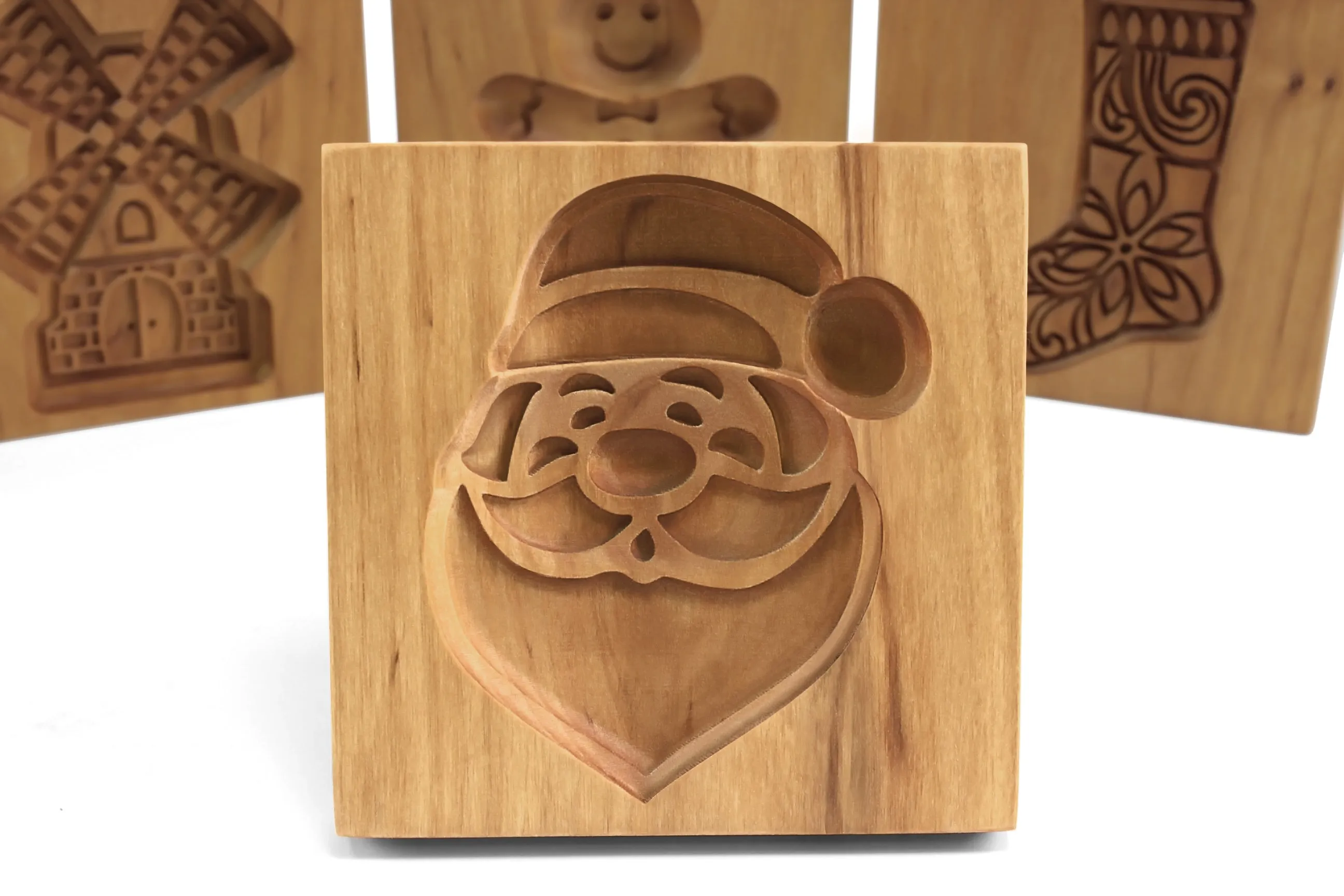 St. Nicolas Cookie Mold, Santa Claus Springerle Mold, Xmas Cookie Cutter, Wooden Cookie Embosser, Gingerbread, Speculaas, Clay Mold, Christmas Gift