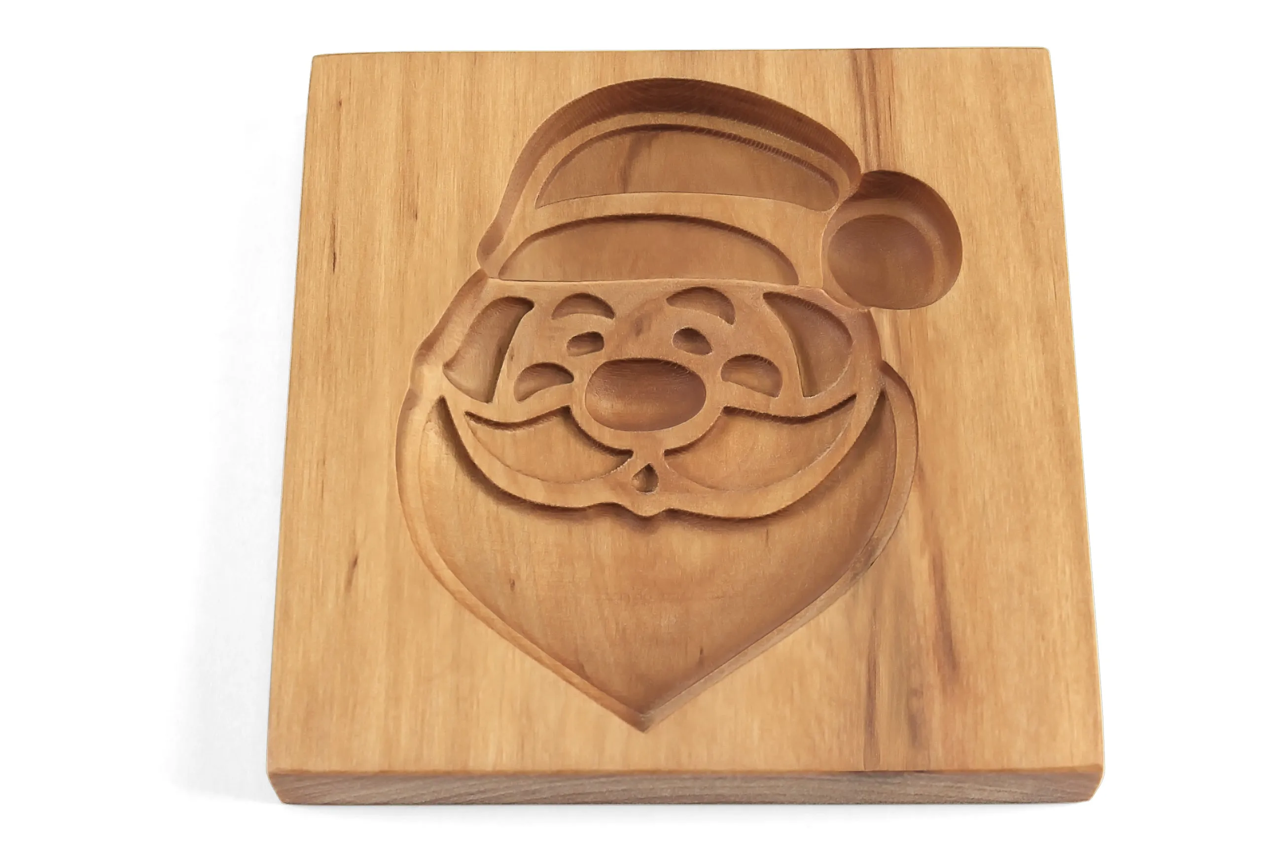 St. Nicolas Cookie Mold, Santa Claus Springerle Mold, Xmas Cookie Cutter, Wooden Cookie Embosser, Gingerbread, Speculaas, Clay Mold, Christmas Gift