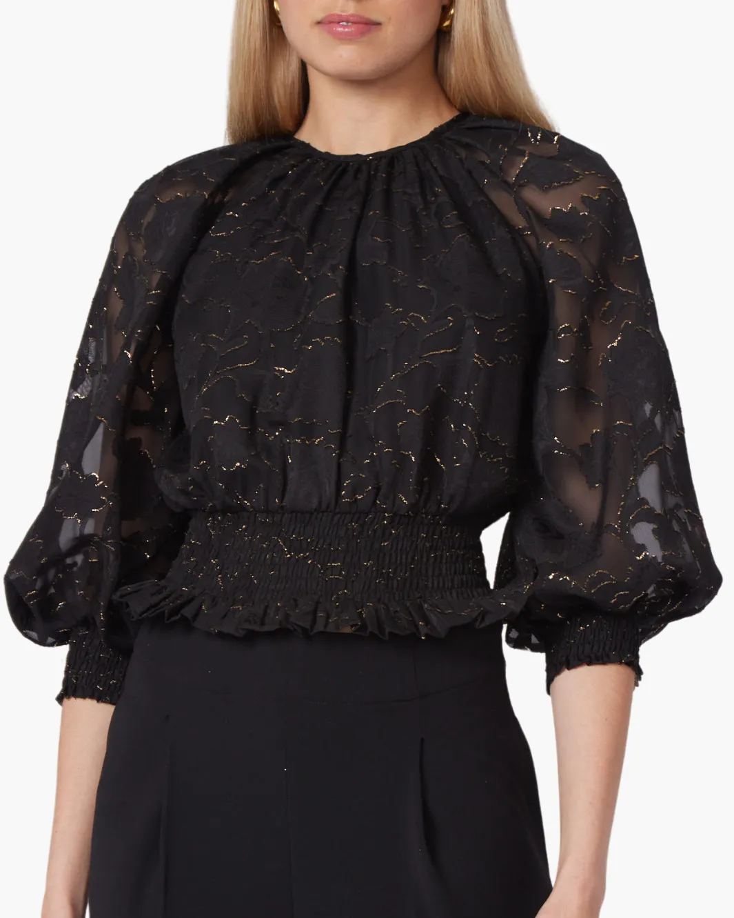 STACEY BLOUSE IN GILDED FLOWER