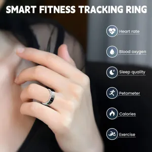 Stainless Steel Smart Ring with Digital Display