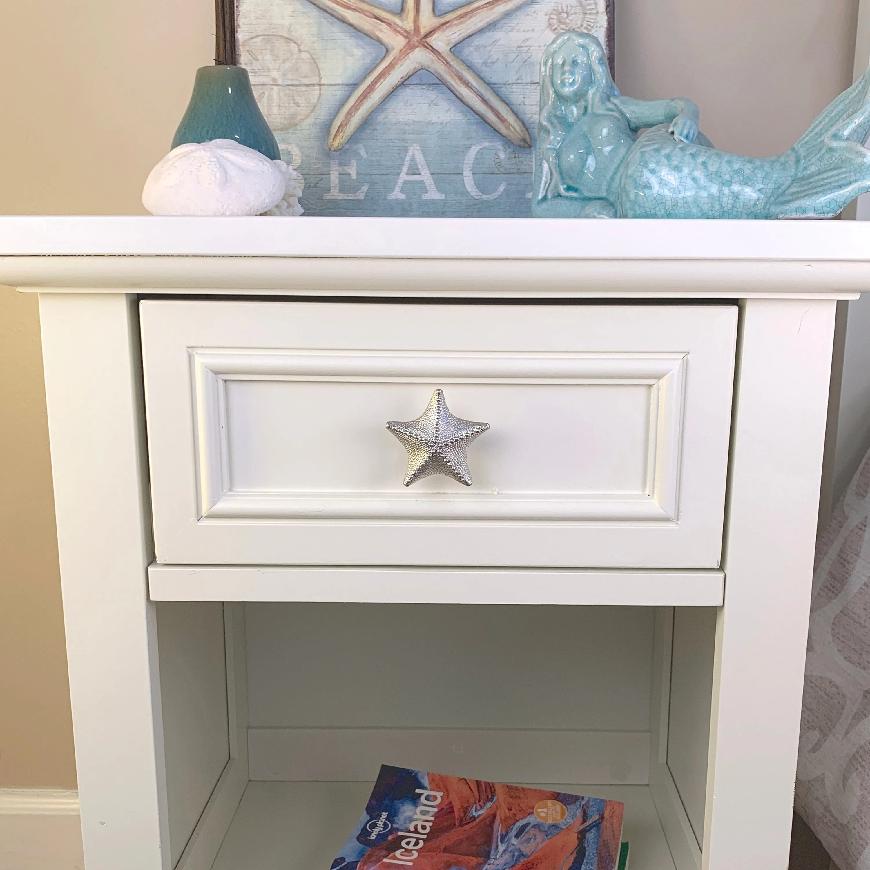 Starfish Drawer Pulls, Sea Star Handles, Beach Décor, Starfish Knobs, Coastal Drawer Pulls and Knobs, Sea Life Cabinet Knobs