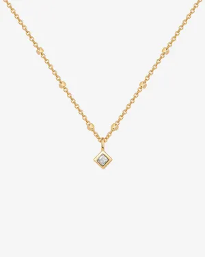 Statement Square Chain Princess Pendant