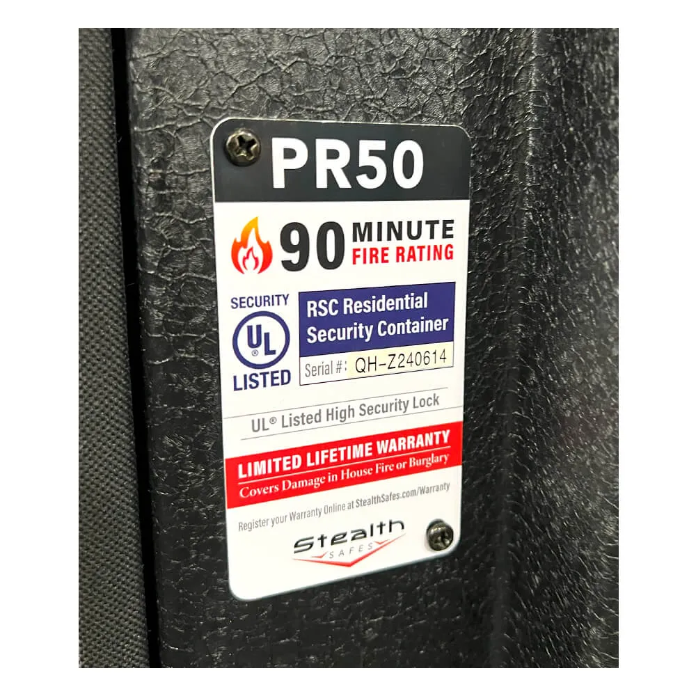 Stealth PR50 Premier Gun Safe - Affected Fire Rating