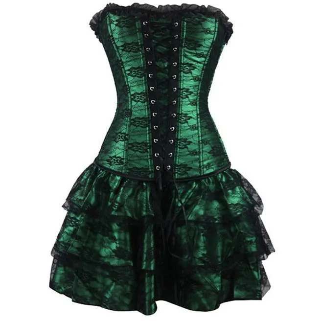 Steampunk Corset Dress - 4 Color Variants