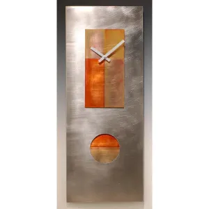 Steel and Copper 30 Pendulum Wall Clock by Leonie Lacouette