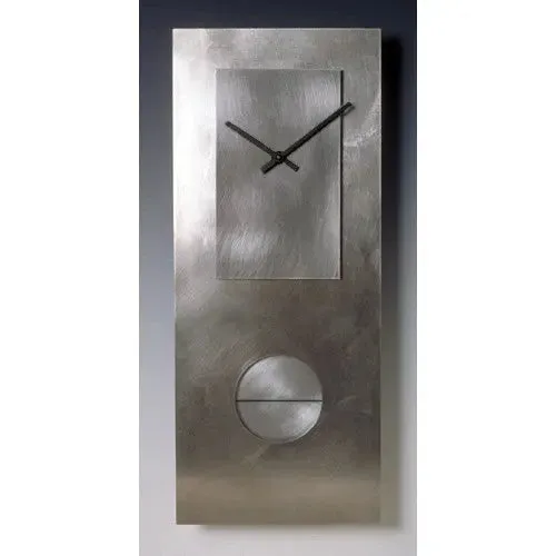 Steel on Steel 24 Pendulum Wall Clock by Leonie Lacouette