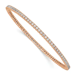 Sterling Silver 93 Stone CZ Bangle