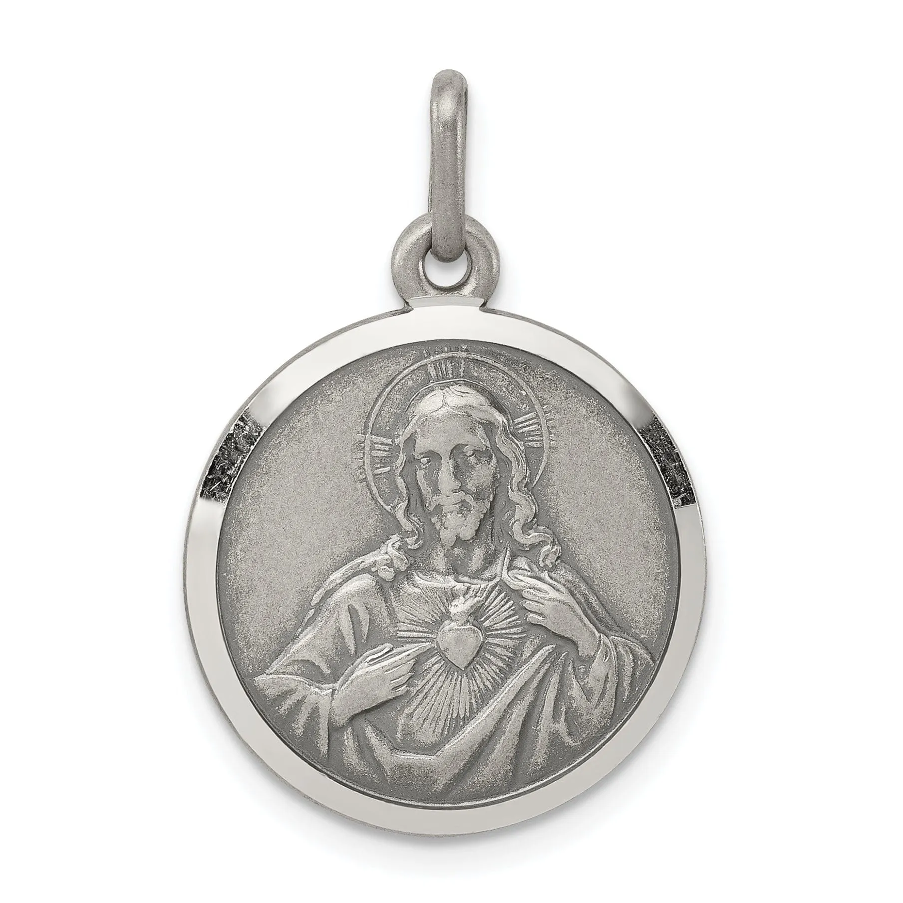 Sterling Silver Antiqued Infant of Prague Medal