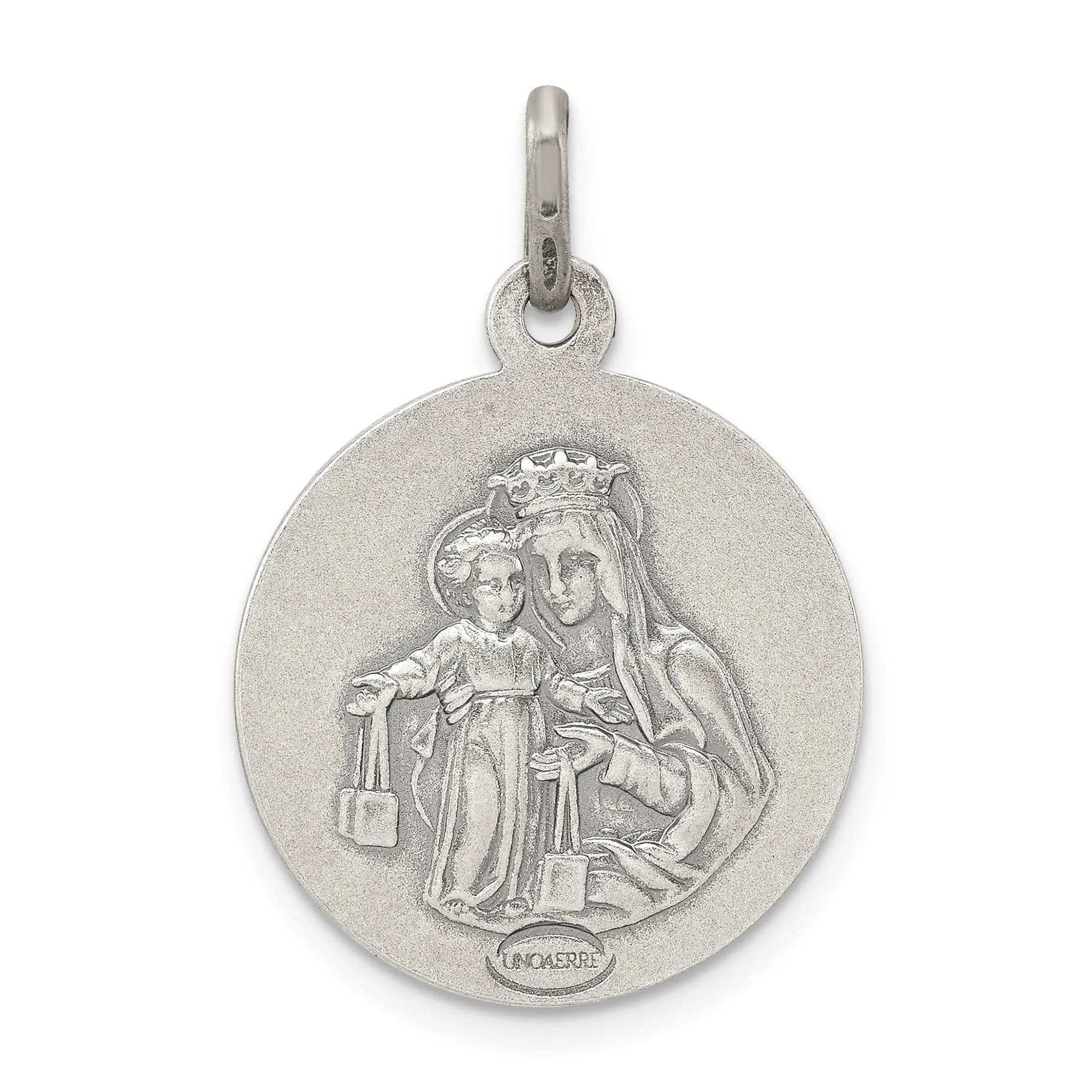 Sterling Silver Antiqued Infant of Prague Medal