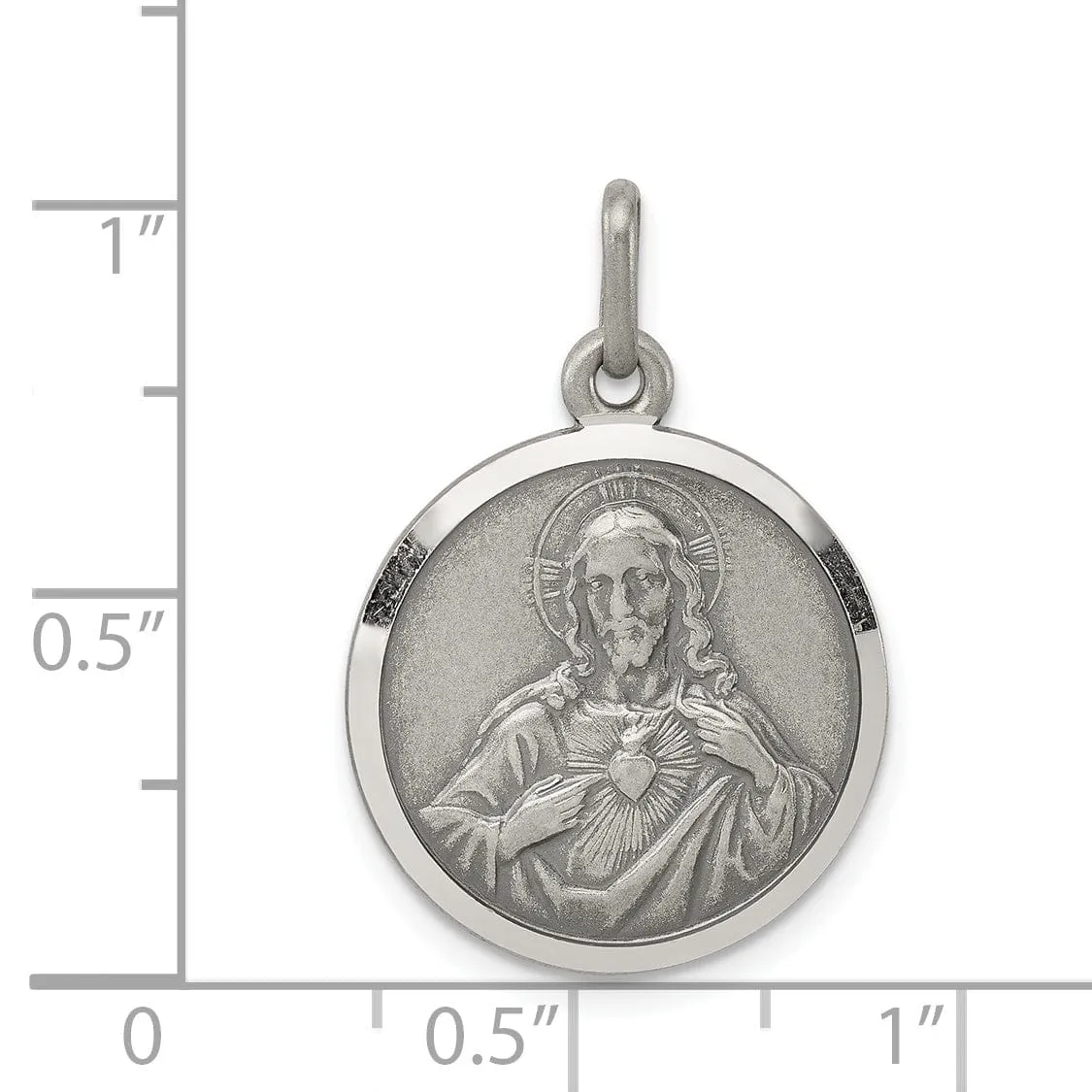 Sterling Silver Antiqued Infant of Prague Medal