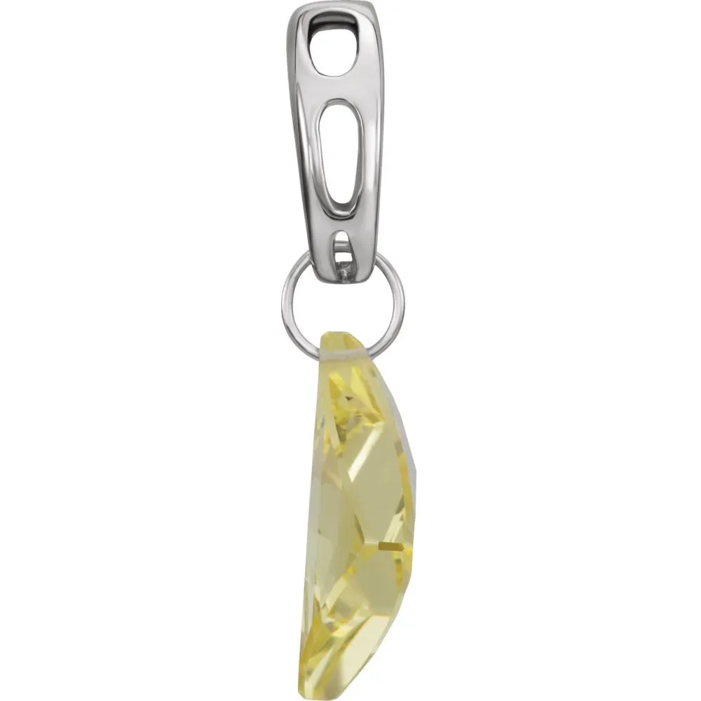 Sterling Silver Lime Quartz Pendant