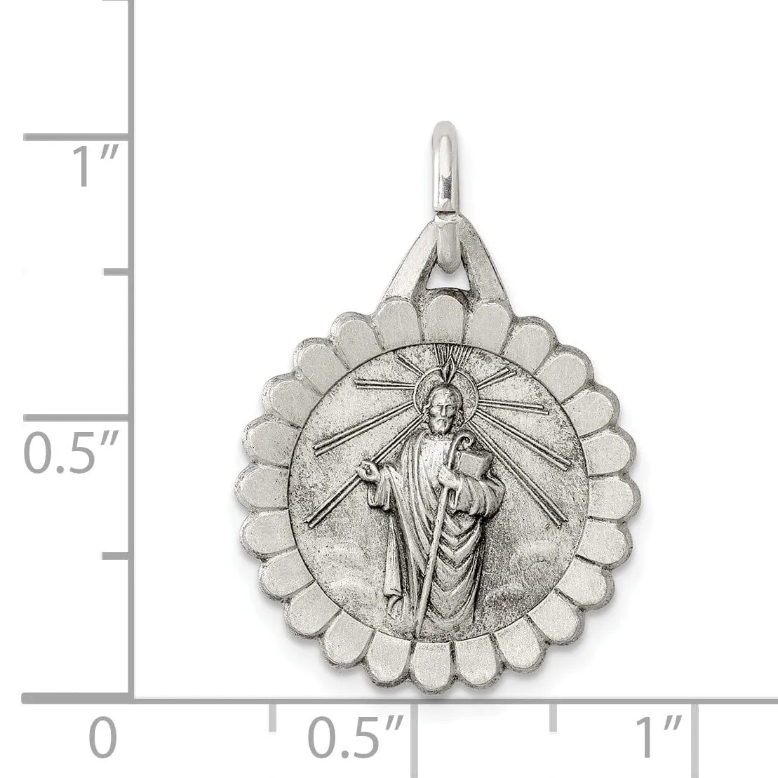 Sterling Silver Saint Jude Thaddeus Medal