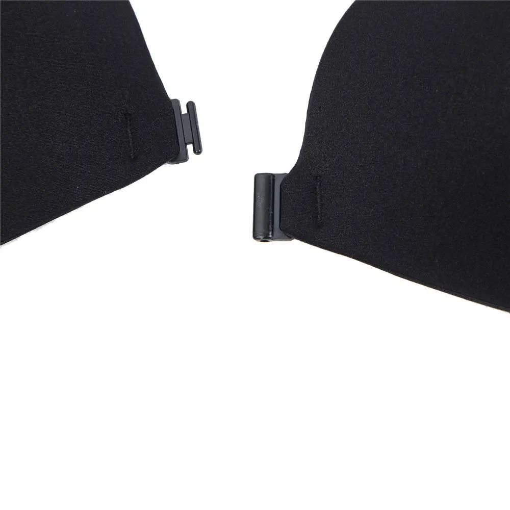Sticky Strapless Seamless Nude & Black Push Up Breast Bra