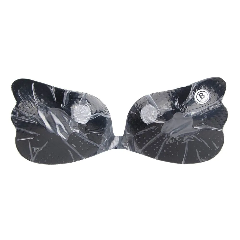 Sticky Strapless Seamless Nude & Black Push Up Breast Bra