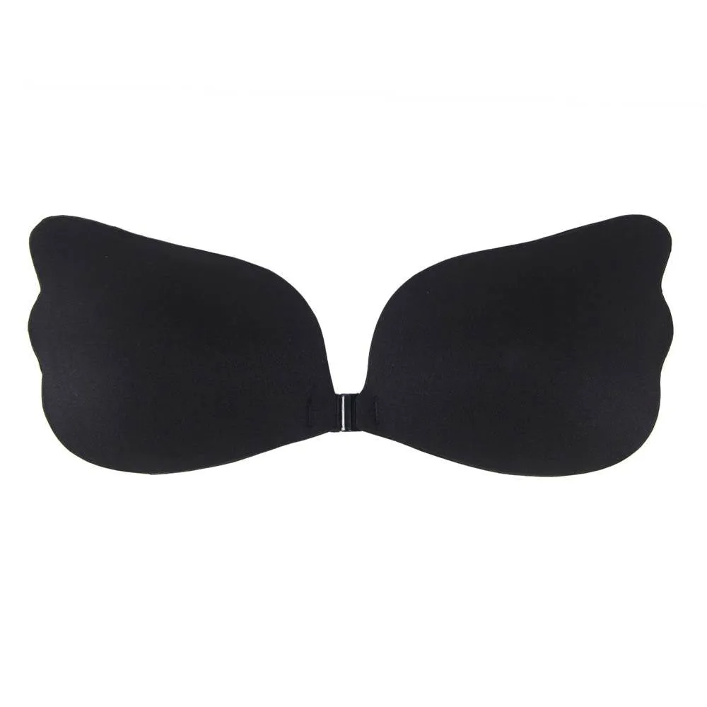 Sticky Strapless Seamless Nude & Black Push Up Breast Bra
