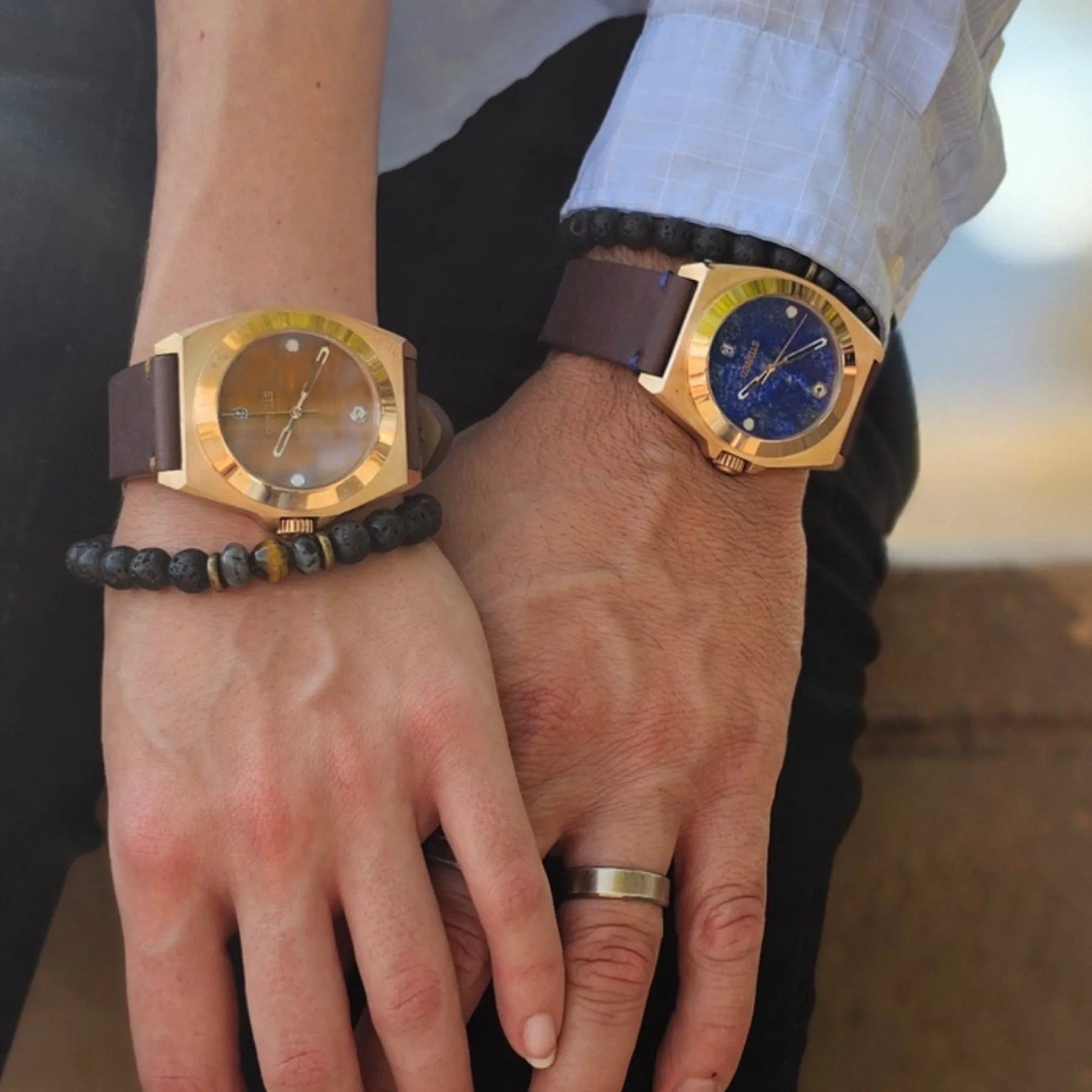 STONED Lapis Lazuli Bronze Automatic