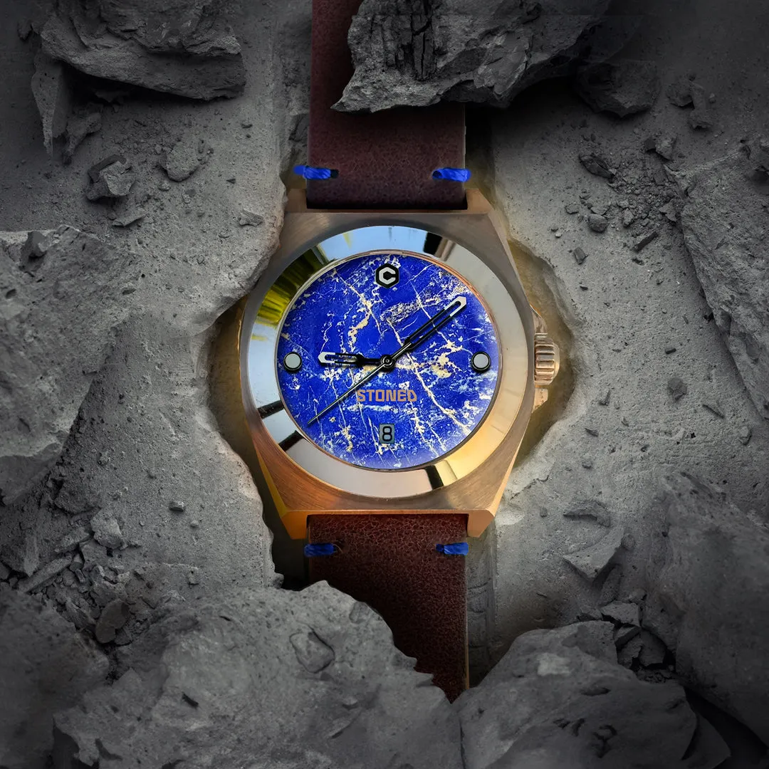STONED Lapis Lazuli Bronze Automatic