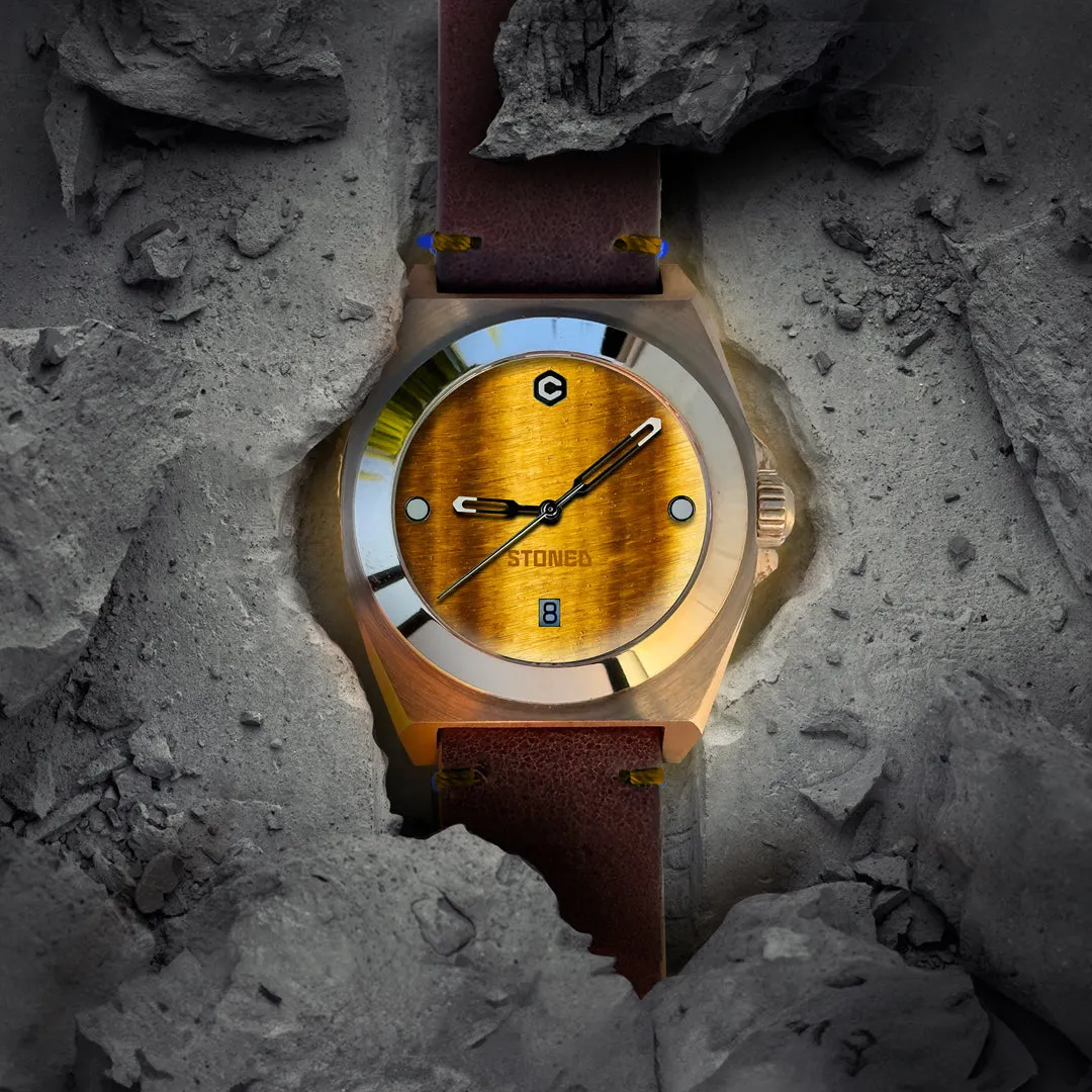 STONED Tigers Eye Bronze Automatic