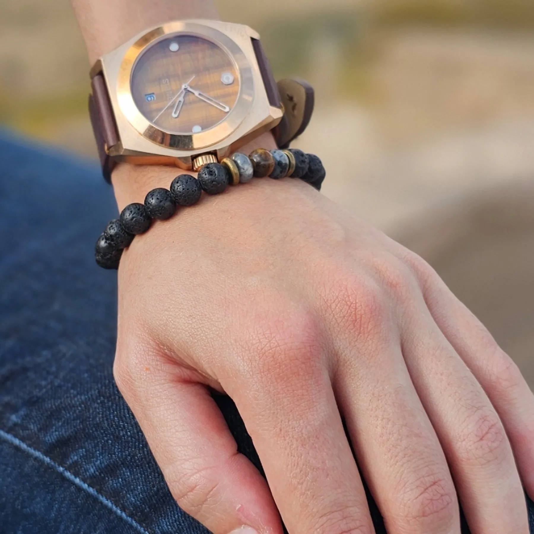 STONED Tigers Eye Bronze Automatic