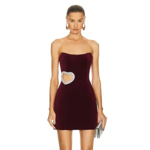 Strapless Sleeveless Cut Out Mini Dress ZNSBA717