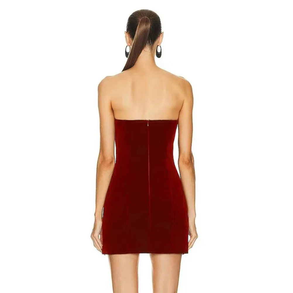 Strapless Sleeveless Cut Out Mini Dress ZNSBA717