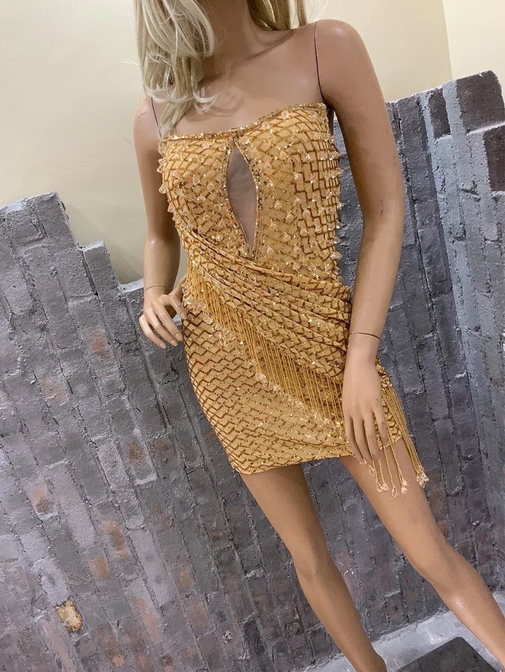 Strapless Sleeveless Haute Mini Bodycon Dress HT20700