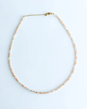 Strawberry quartz mini candy gem necklaces