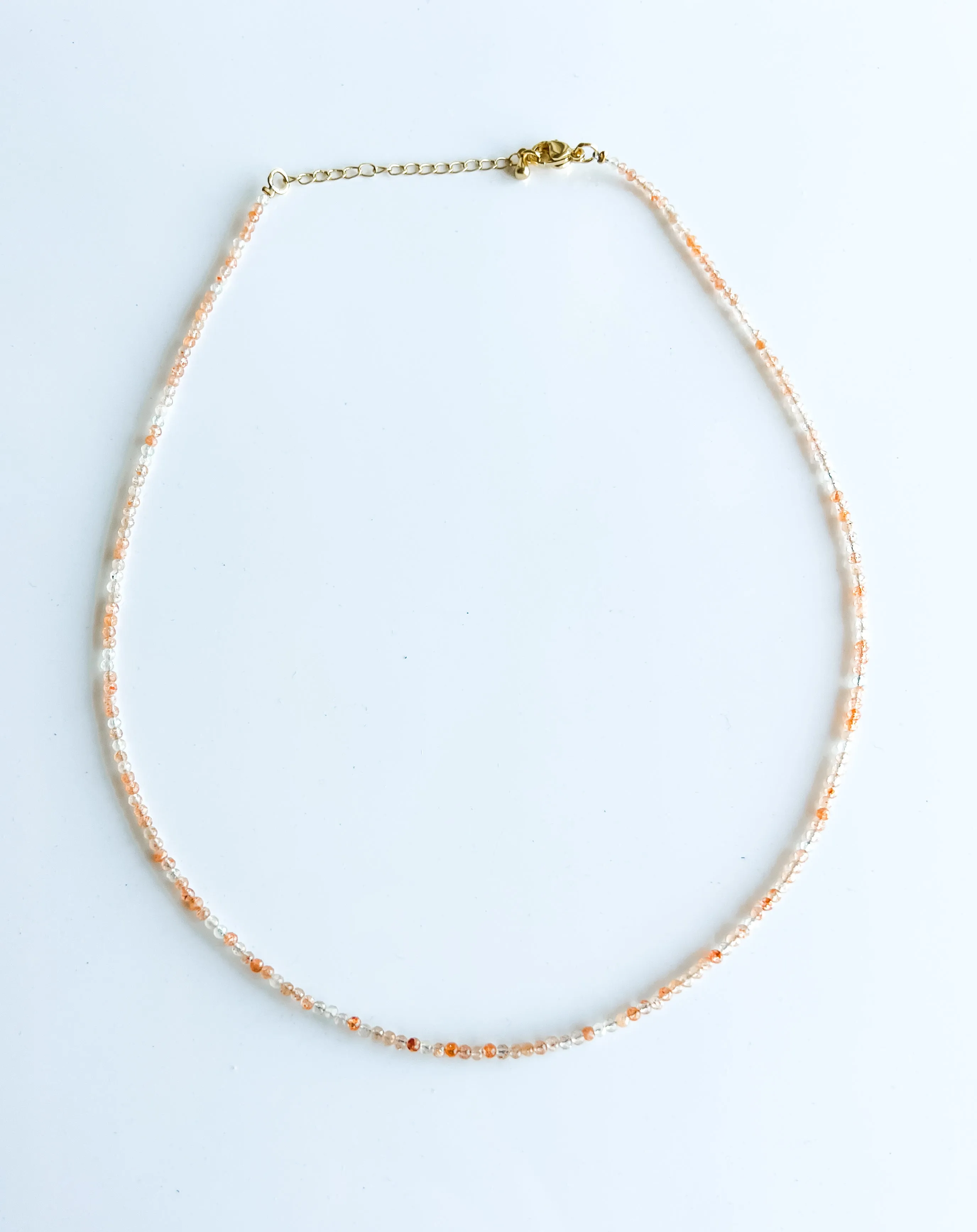 Strawberry quartz mini candy gem necklaces