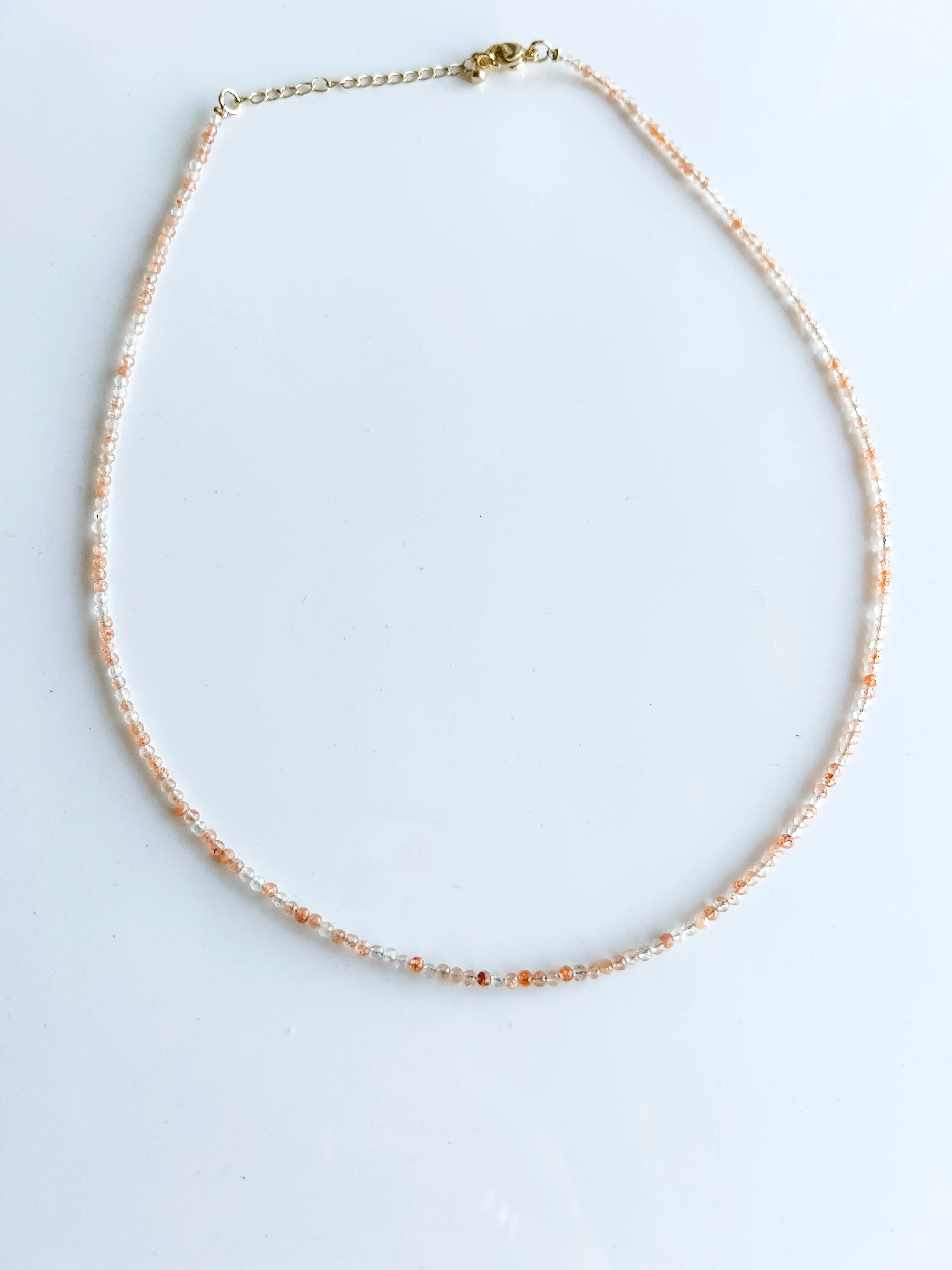 Strawberry quartz mini candy gem necklaces
