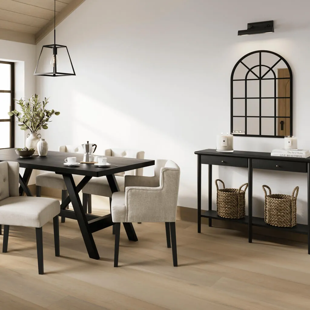 Studio CTH Landon Console Table | Matte Black