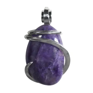 Sugilite Handmade Crystal Pendant Wrapped in Silver