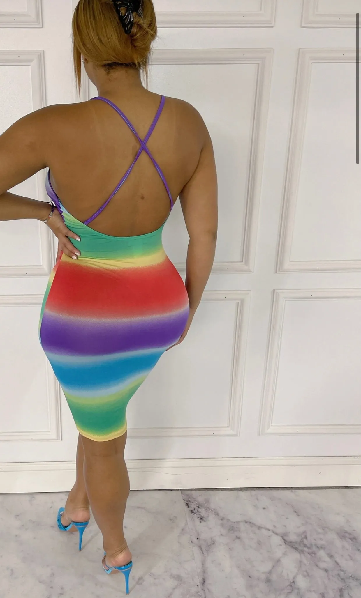 Summer Melons Stripe Dress