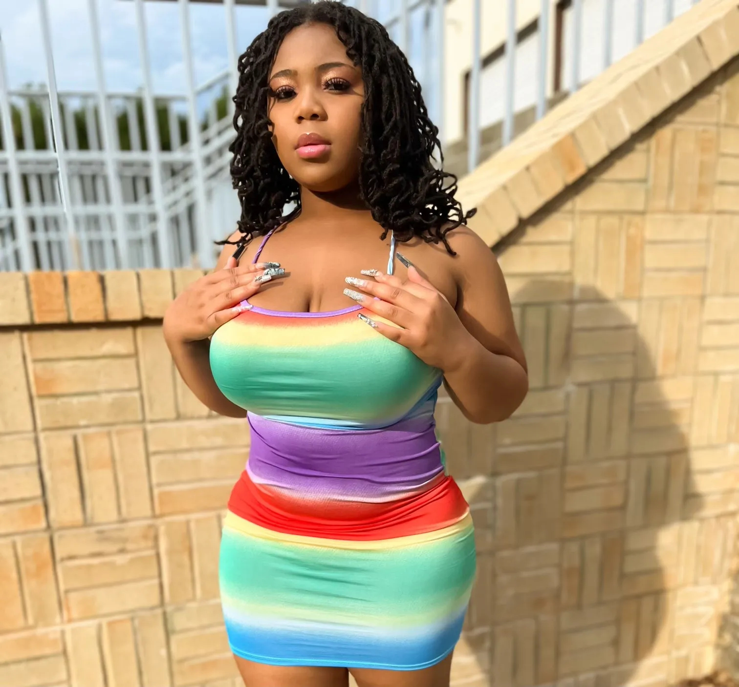 Summer Melons Stripe Dress