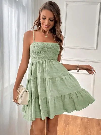 Summertime Smocked Square Neck Cami Dress (8 Colors)