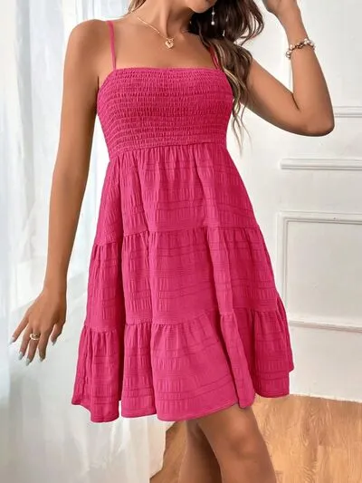 Summertime Smocked Square Neck Cami Dress (8 Colors)