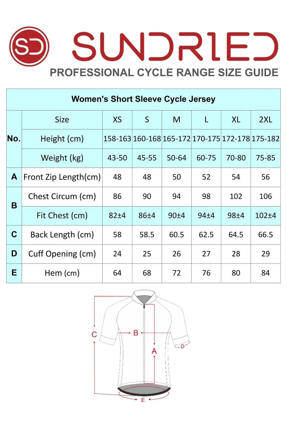 Sundried Rouleur Women's Short Sleeve Training Cycle Jersey